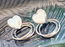 Trendy Stud  Triple Hoop Earrings   Stylish Gold-Tone Dangles for Girls  Women