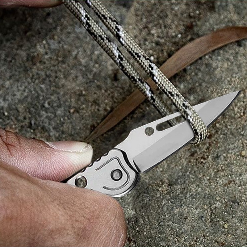 Stainless Steel Folding Utility Knife Set 9PCS for Camping Outdoor BBQ Cutting