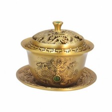 Teeschale mit Deckel und Unterteller chinesischer Stil f&uuml;r Teeliebhaber, Sammler