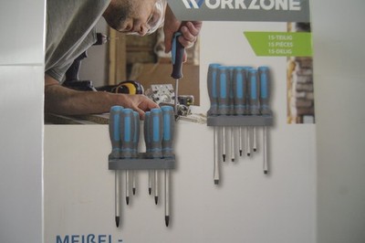 15 tlg. Meißel-Schraubendreher Set Kreuzschlitzschraubendreher Torx Schlitz