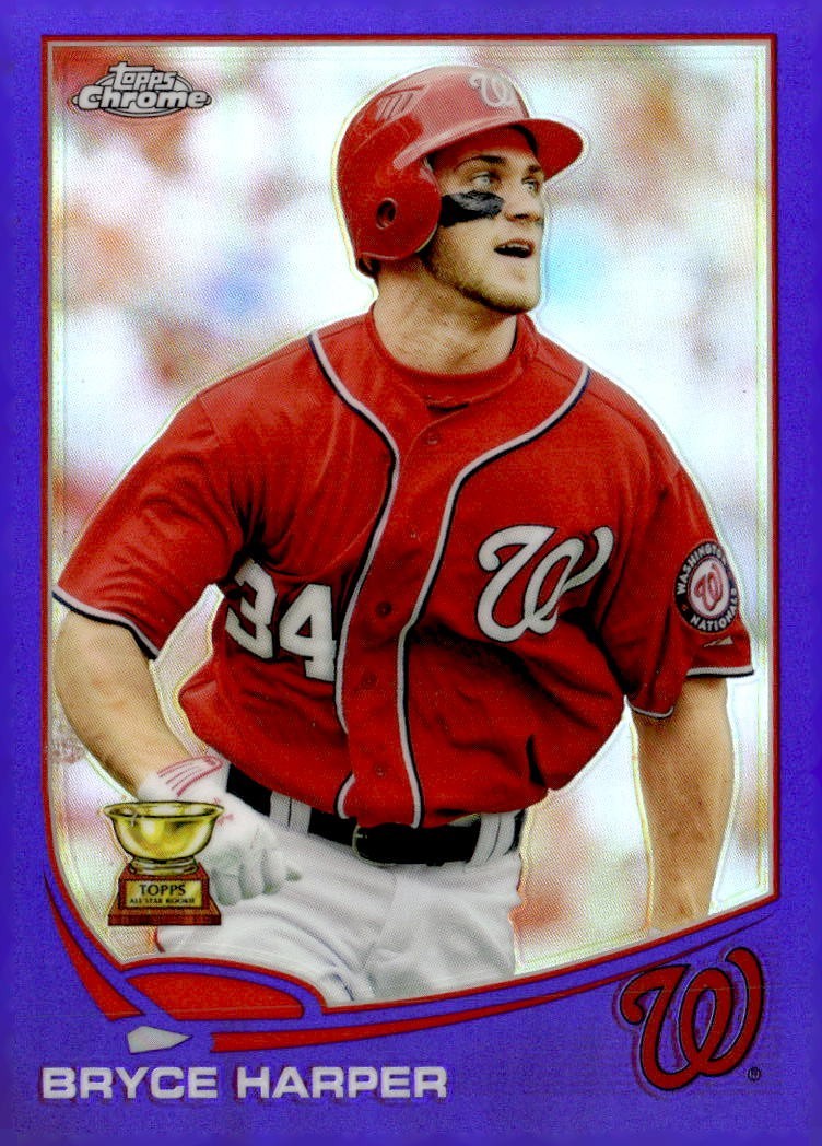 BRYCE HARPER 2013 TOPPS CHROME PURPLE REFRACTOR NATIONALS QQ