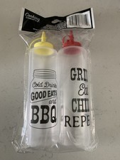 Cooking Concepts Clear Condiment Bottles    2...