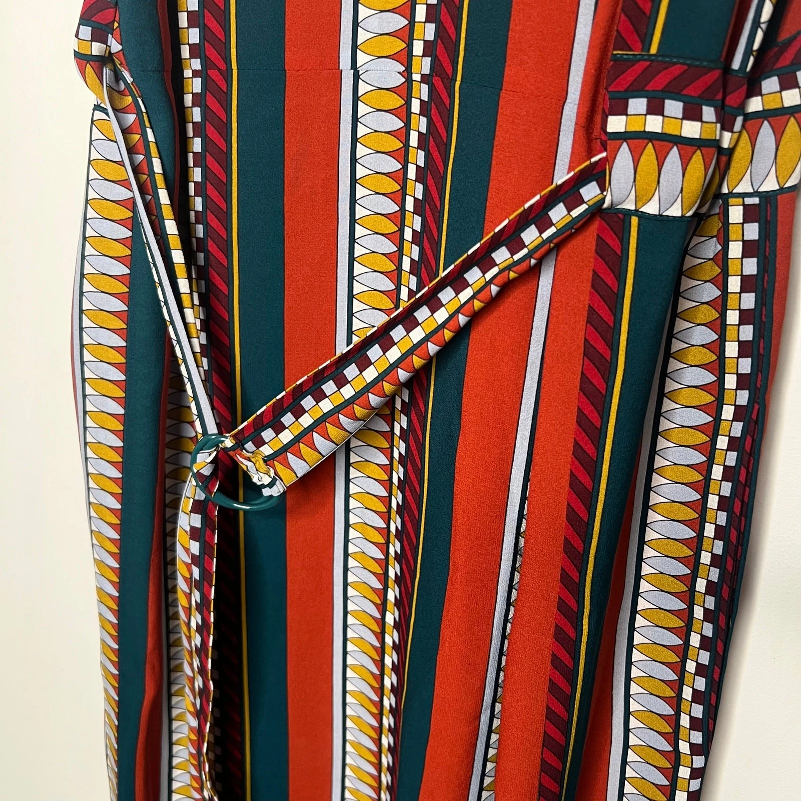 Abito Tory Burch Julia Oceano Eden in seta a righe taglia 8