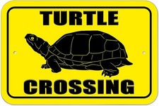 ZMKDLL Turtle Crossing Retro Fashion Chic Metal Tin Sign Garage Vintage B020