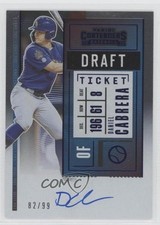2020 Panini Contenders Pick Draft Ticket Blue 82/99 Daniel Cabrera Auto 14bu