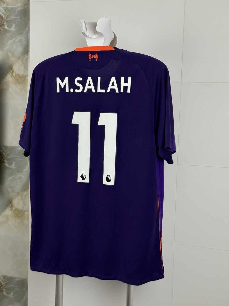 Liverpool FC NB purple 2018 /19 #11 M.Salah football Soccer AWAY