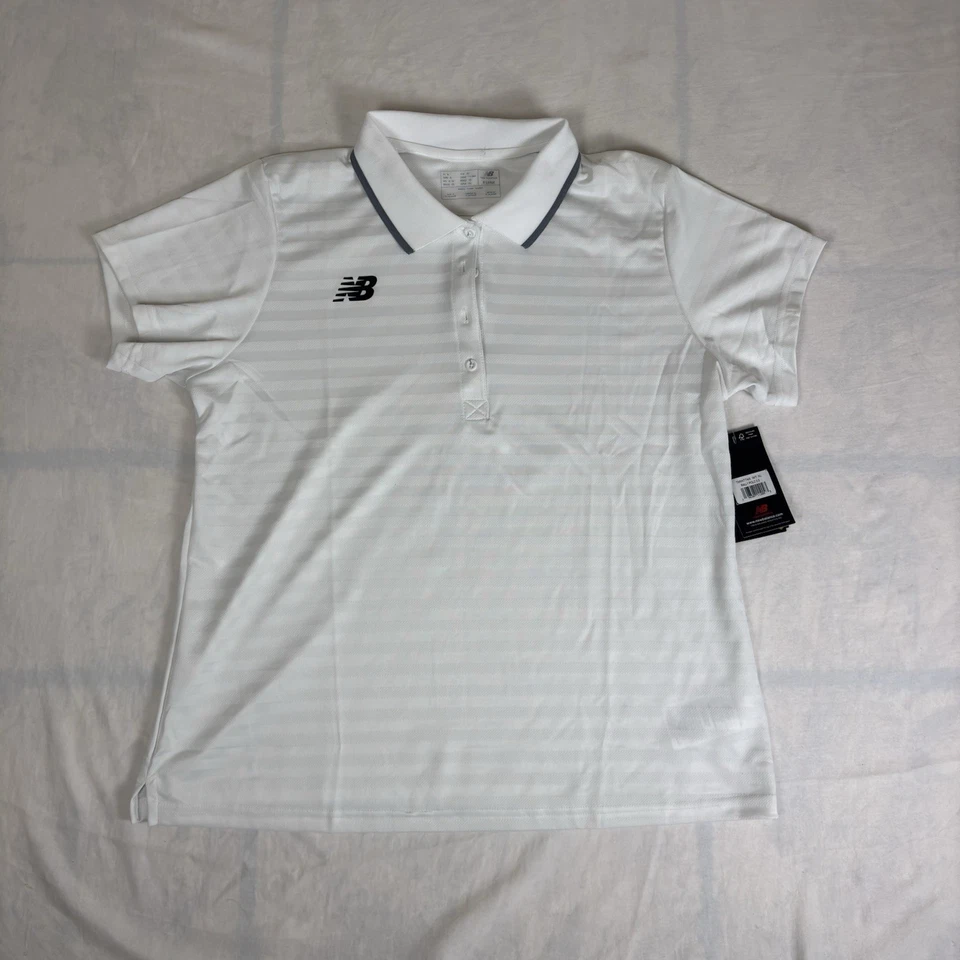NWT New Balance Polo Rally 2.0 Golf Tennis Quick Dry Women's XL White - Image 2 of 4