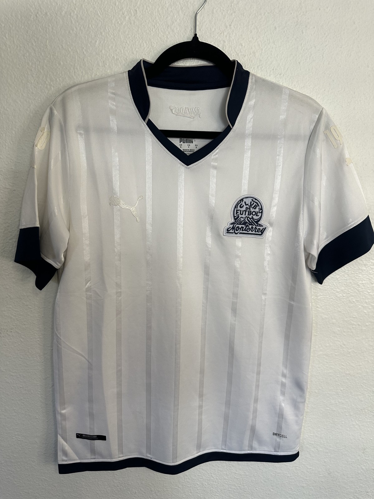 Jersey Rayados de Monterrey 75 years White Puma Mexico Soccer Small Authentic