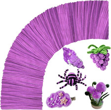 Deep Purple Pipe Cleaners Crafts-200PCS Chenille Stems DIY Crafts for Invitat...
