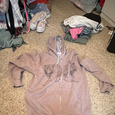 Project Social T x Urban Outfitters Womens Full Zip Tiger Graphic Hoodie S/M