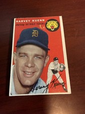 1954 Topps White Back #25 Harvey Kuenn Rookie Card. EX. rookie card picture