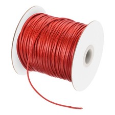Red 3mm Waxed Cord 44 Yard Wax Bead Thread String for Jewelry Making