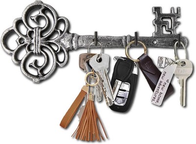 Comfify Decorative Wall Mounted Cast Iron Key Holder Rack-Vintage Shape Rack