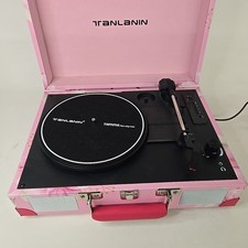 TANLANIN Vinyl Record Player Bluetooth, 3-Speed Turntable Vinyl Player