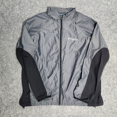 Columbia Titanium Jacket Men XL Gray Omni Shield Baseplate Full Zip Gorpcore