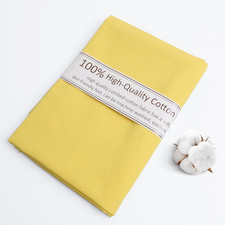 Bright Yellow Cotton Fabric, Natural 100 Cotton Poplin Fabric by the Yard 59 In