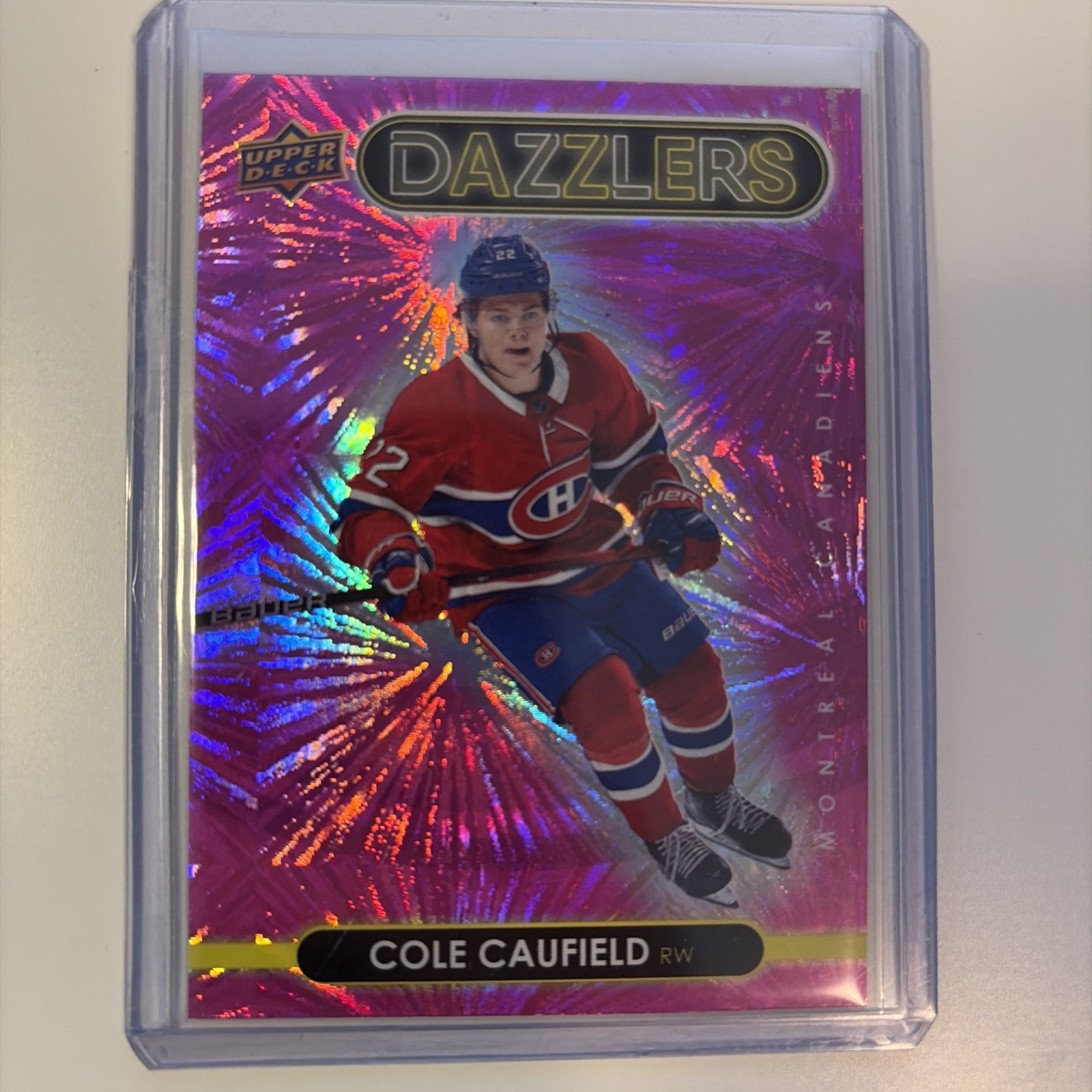 2021/22 UPPER DECK COLE CAUFIELD ROOKIE PINK (1:144) DAZZLERS #DZ-25
