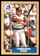 Carlton Fisk 1987 Topps #756 White Sox MLB READ FREE SHIPPING AutographDen