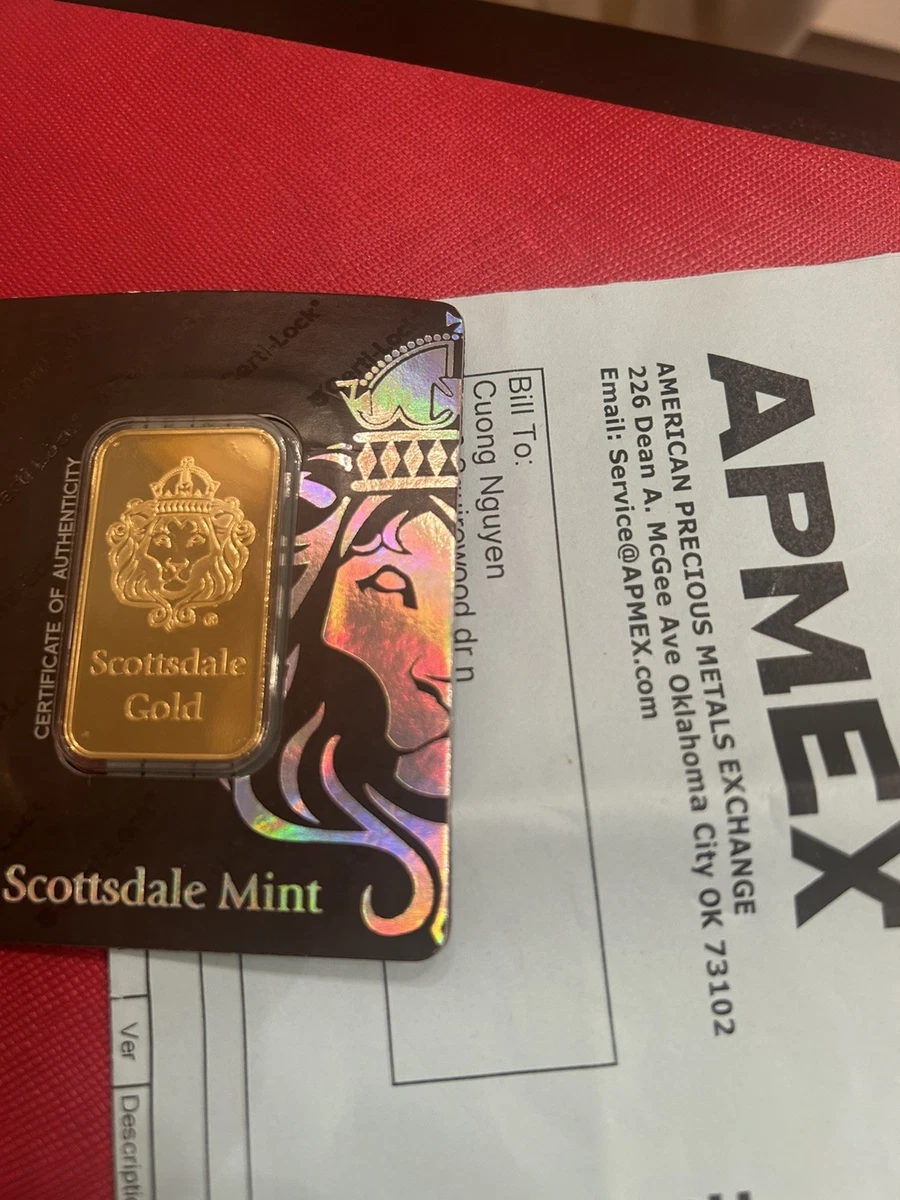 Scottsdale Mint Gold Bullion 1 oz Precious Metal Content per Unit