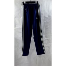 ADIDAS Women's Blue-White 3-Stripe Elastic Waist Adibreak Pull-On Pant SZ S