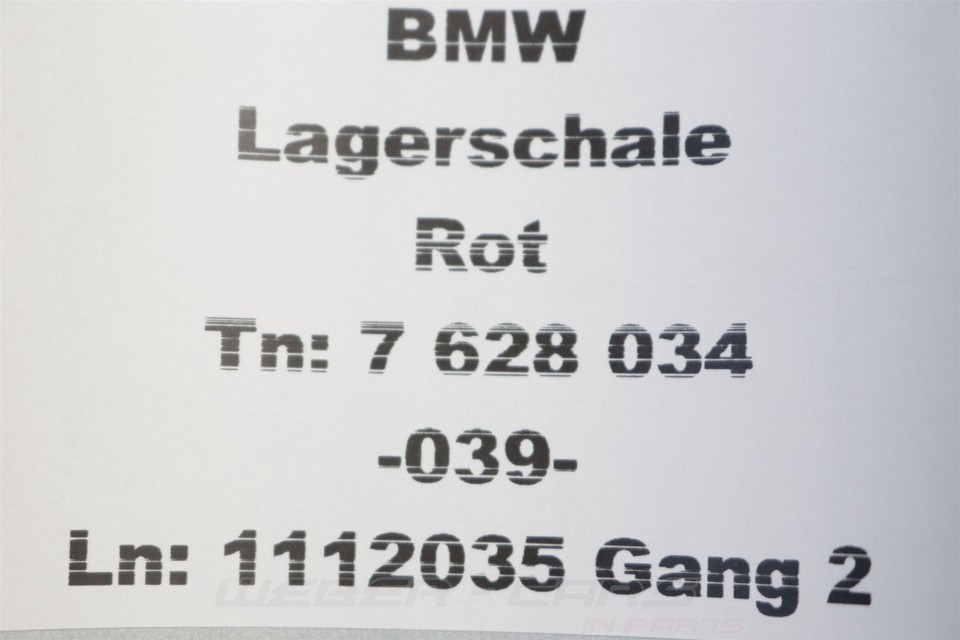 Bearuing Shell 7628034 Bearing Shell Con Rod Lower Red 50,00MM (0) New OEM BMW M2 F87 ...