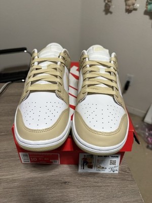 Size 10 - Nike Dunk Low Team Gold White