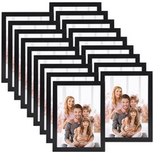 WIFTREY 5x7 Black Picture Frame Bulk 5 x 7 Photo Frames for Wall Hanging or T...