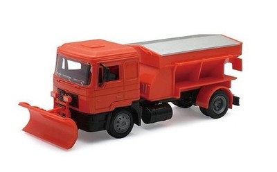 NEWRAY, MAN F2000 mit Streuer und Frontschild, 1/43, NEW15493G