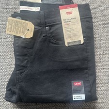 Levis Womens Black 311 Shaping Skinny Jeans Black Mid Rise 28x28 NEW