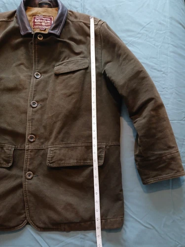 Marlborough Classics Chore Jacket Size Large Vintage Brown Moleskin Cowboy - Picture 17 of 20