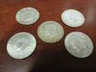 (5) 1967  John F Kennedy Half Dollars 40%  Silver 50c