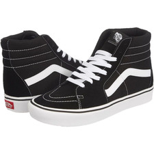 Vans SK8 HI Men/Women's Black White Canvas High Top Skateboard Shoes