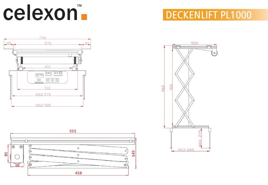 Thumbnail - Celexon Deckenlift Pl1000