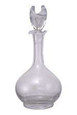 PORTIEUX Kristall - HERZ Design - Vintage Karaffe / Dekanter - 30 cm