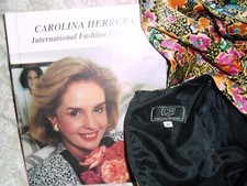 CH Carolina Herrera,florals,s6,fuschia,gold,turquoise,pure silk,ruched,padded sh