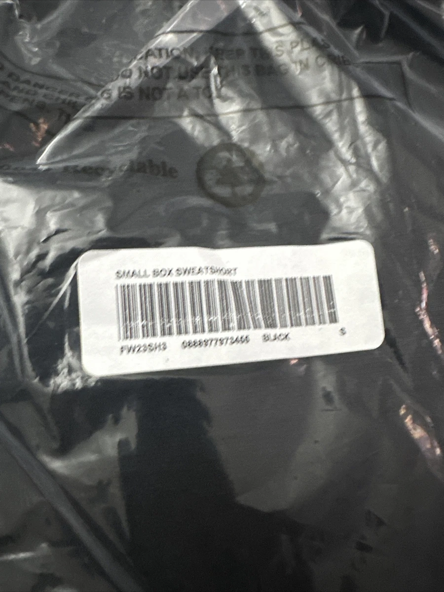 Brand New Supreme Small Box Logo Sweat Short Size Small Black FW 23