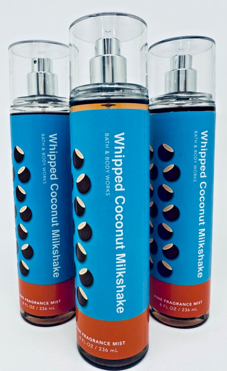 3 BATH & BODY WORKS WHIPPED COCONUT MILKSHAKE FINE FRAGRANCE BODY MIST  SPRAY 8oz | eBay