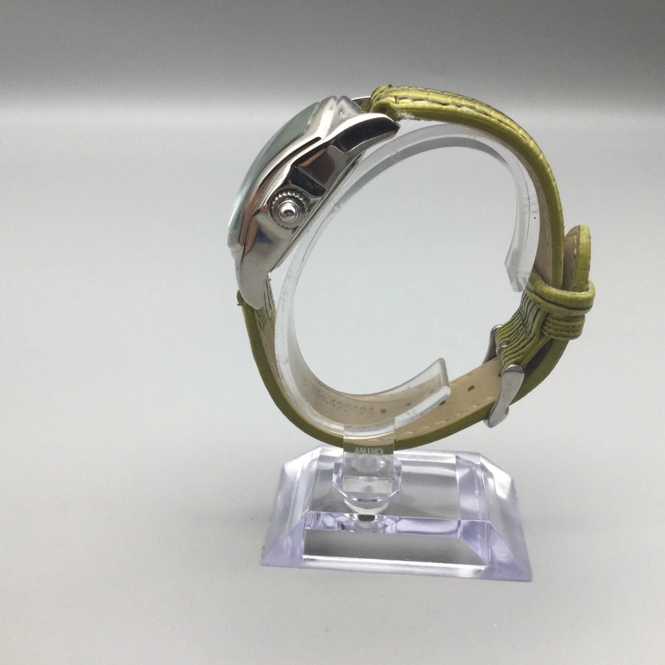 Activa Swiss Watch Women 33mm Silver Tone MOP Dial Leather Band New Battery - Image 4 of 4