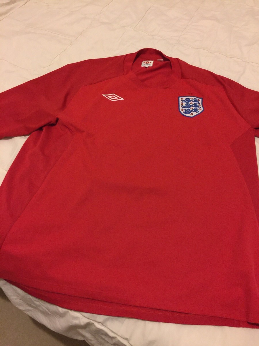 ウェア UMBRO ENGLAND L/S Soccer Uniform England National Soccer Red LS Jersey Umbro SZ 50 XXL
