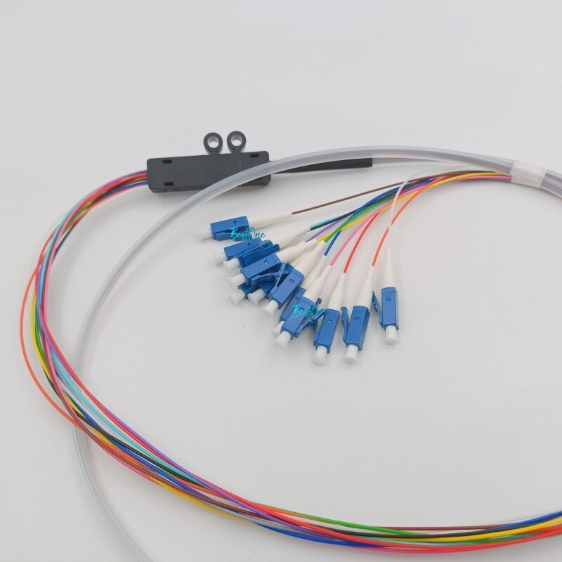 12 Fiber LC UPC SingleMode Ribbon Fiber Optic Pigtail SM 9/125 Optical ...