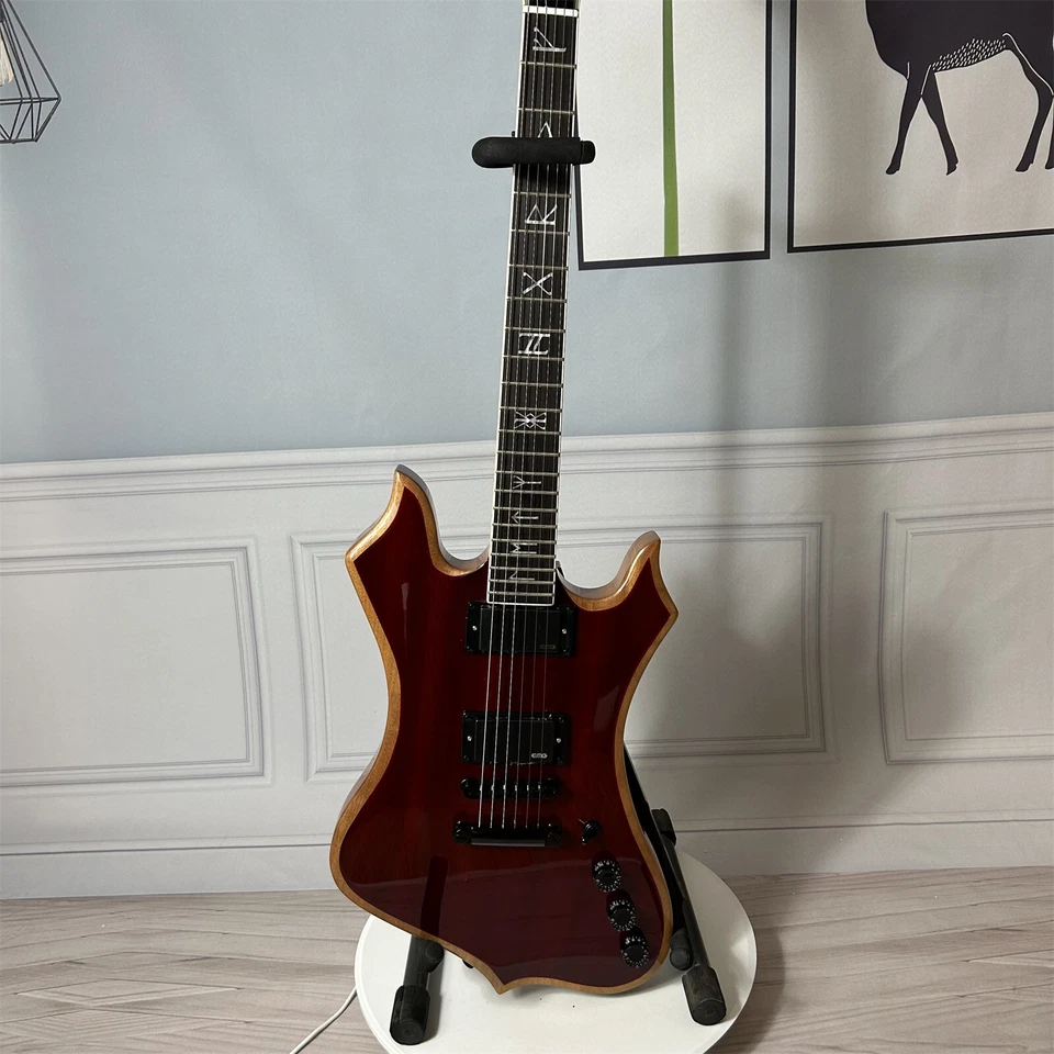 Wylde Audio Cocobolo Nomad Red Electric Guitar Special Pickup Fixed Bridge Maple - Image 2 of 4