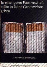 Lucky Strike Werbung Anzeige Reklame