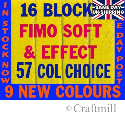 FIMO SOFT & EFFECTS Polymer Clay 16 Stck. 896 g/m² FARBEN AUSWÄHLEN