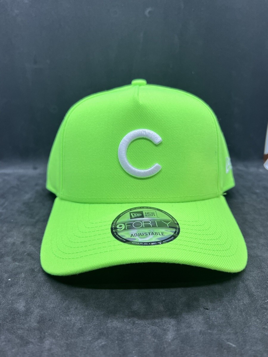 NEW ERA 9FORTY 940 CHICAGO CUBS SNAPBACK MENS HAT NEON GREEN NEW