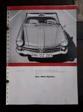 The NSU Spider Wankel Engine 27 Pages German Original Technical Manual