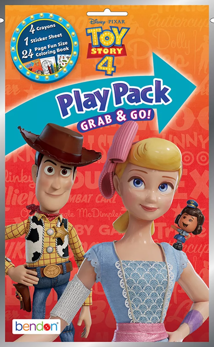 NEW Toy Story 4 Grab & Go Play Pack (Woody & Bo Peep Cover) - Party Favor,  Prize