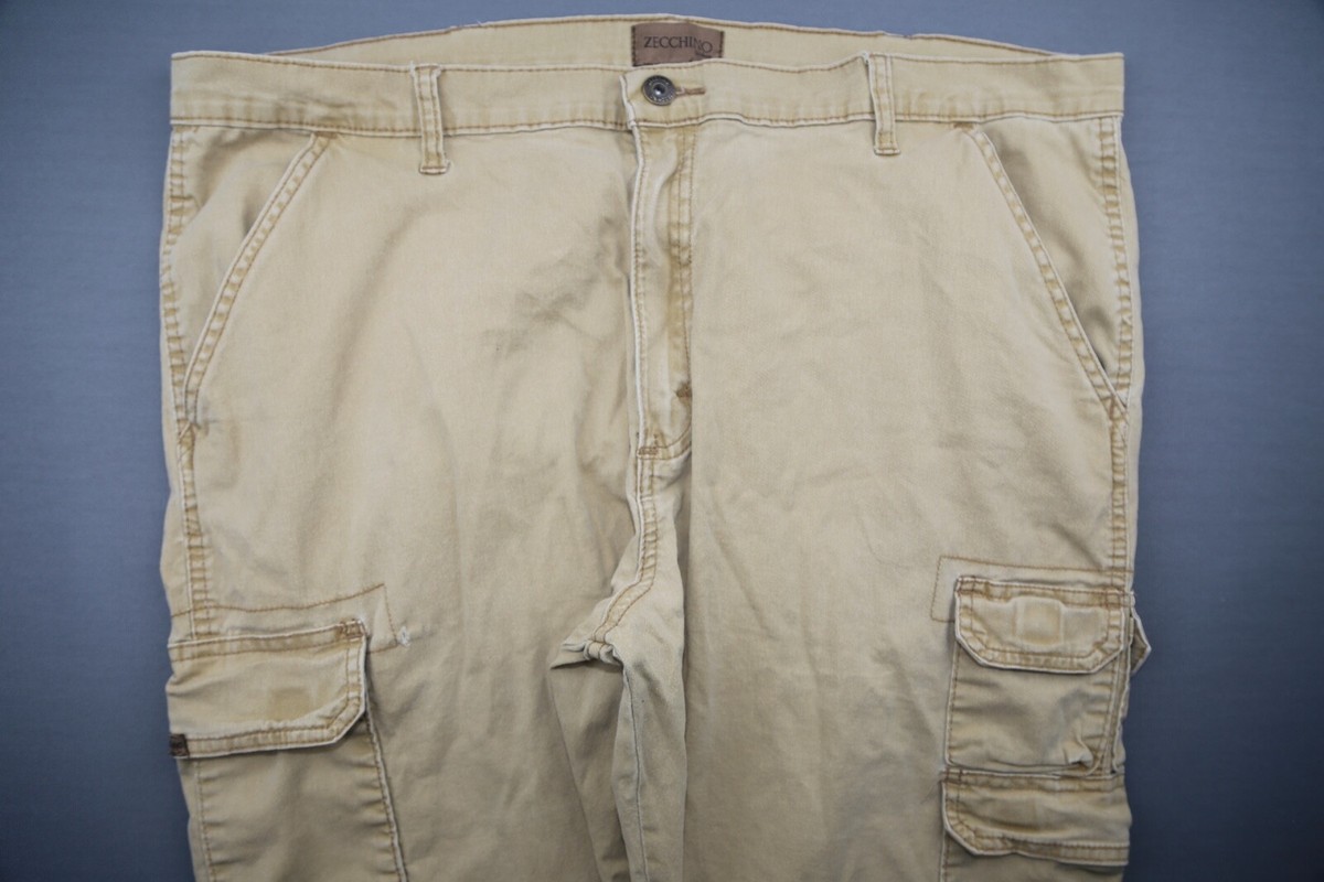 Men's Zecchino Cargo Pants Slim Stretch Brown Size 40 (Msr 40x28