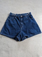 VTG Denim Republic 90s High Rise Jean Shorts Women's 13/14 Blue Denim Button