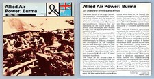 Allied Air Power : Burma 1942-45 War In The Air WW2 Edito-Service SA 1977 Card