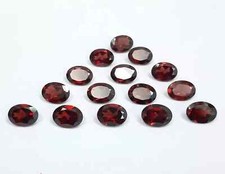 AAA Natural Garnet Faceted Oval Shape Loose Gemstone